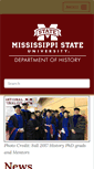 Mobile Screenshot of history.msstate.edu