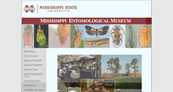 Desktop Screenshot of mississippientomologicalmuseum.org.msstate.edu