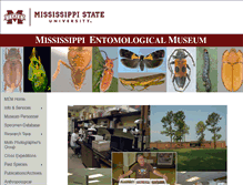 Tablet Screenshot of mississippientomologicalmuseum.org.msstate.edu