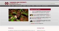 Desktop Screenshot of biology.msstate.edu