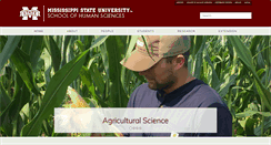 Desktop Screenshot of humansci.msstate.edu
