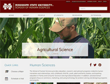 Tablet Screenshot of humansci.msstate.edu