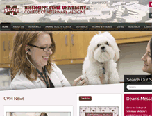 Tablet Screenshot of cvm.msstate.edu