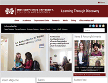 Tablet Screenshot of cas.msstate.edu