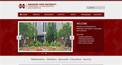 Desktop Screenshot of math.msstate.edu